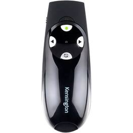 Kensington - Presenter Expert Wireless with Green Laser - Wireless - Radio Frequency - 2.40 GHz - USB - 4 - Wireless - Black