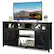 Front. Costway - Costway 59" TV Stand Media Center Console Cabinet w/ Barn Door for TV's 65" - Black.