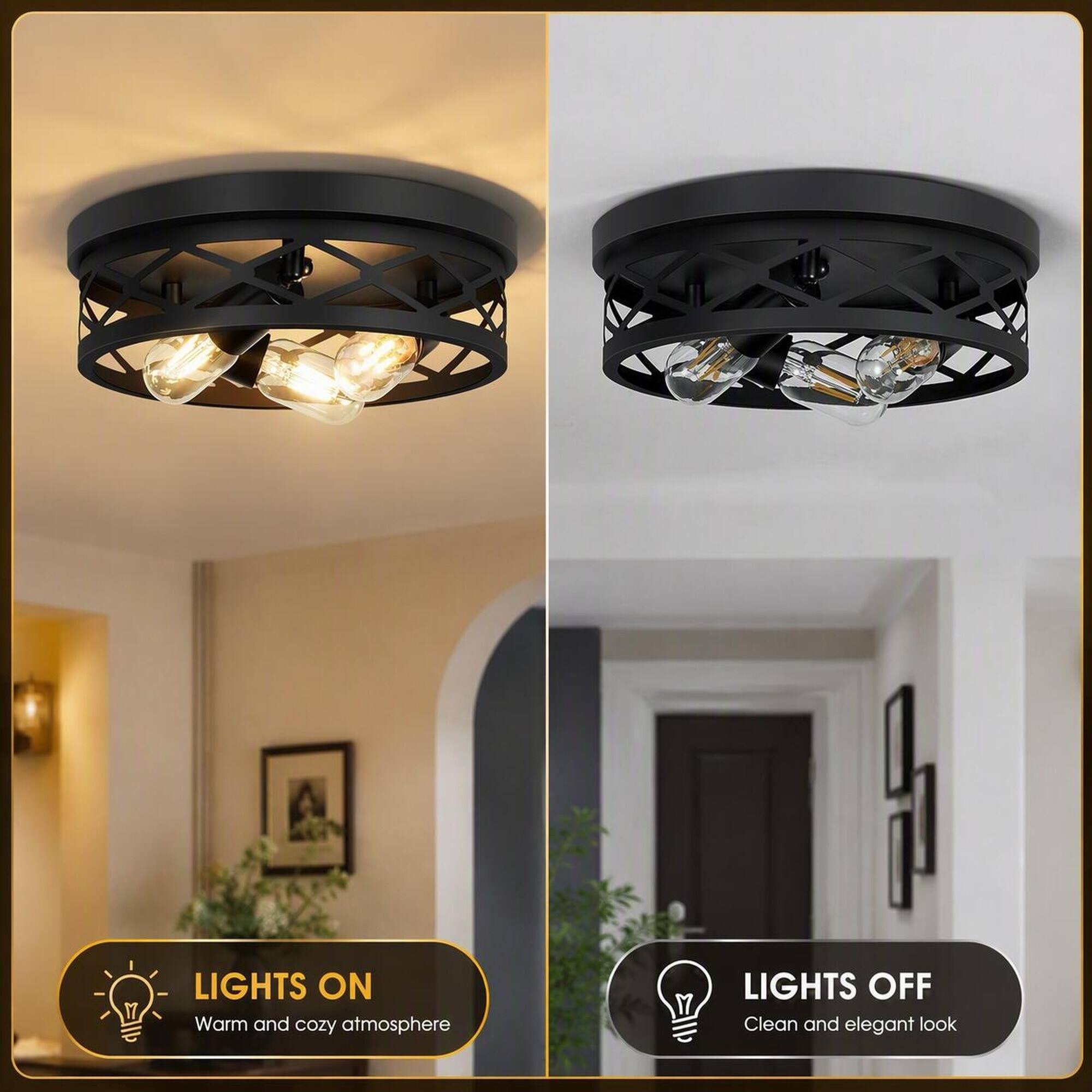 LIGHTS ON  
Warm and cozy atmosphere

LIGHTS OFF  
Clean and elegant look