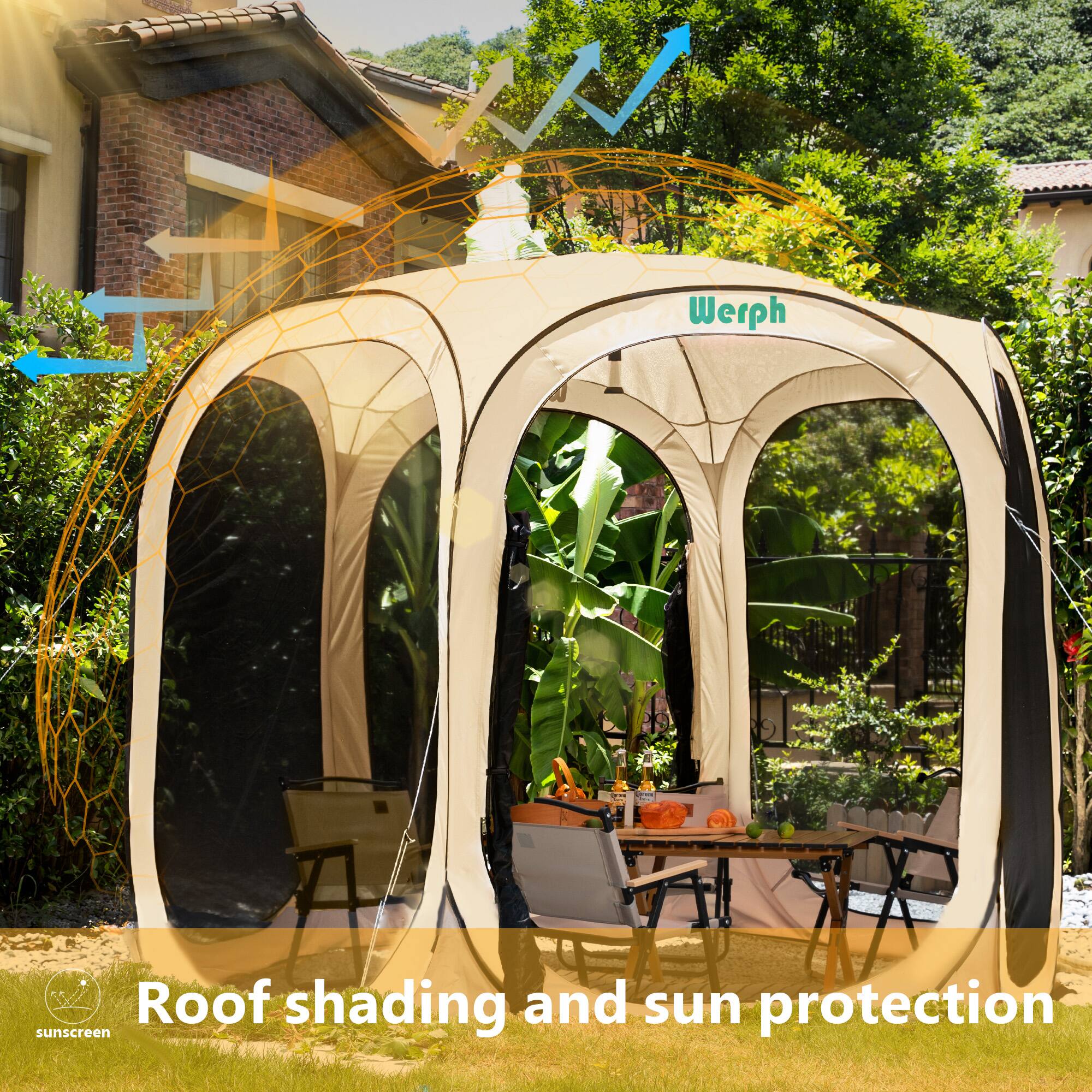 Roof shading and sun protection