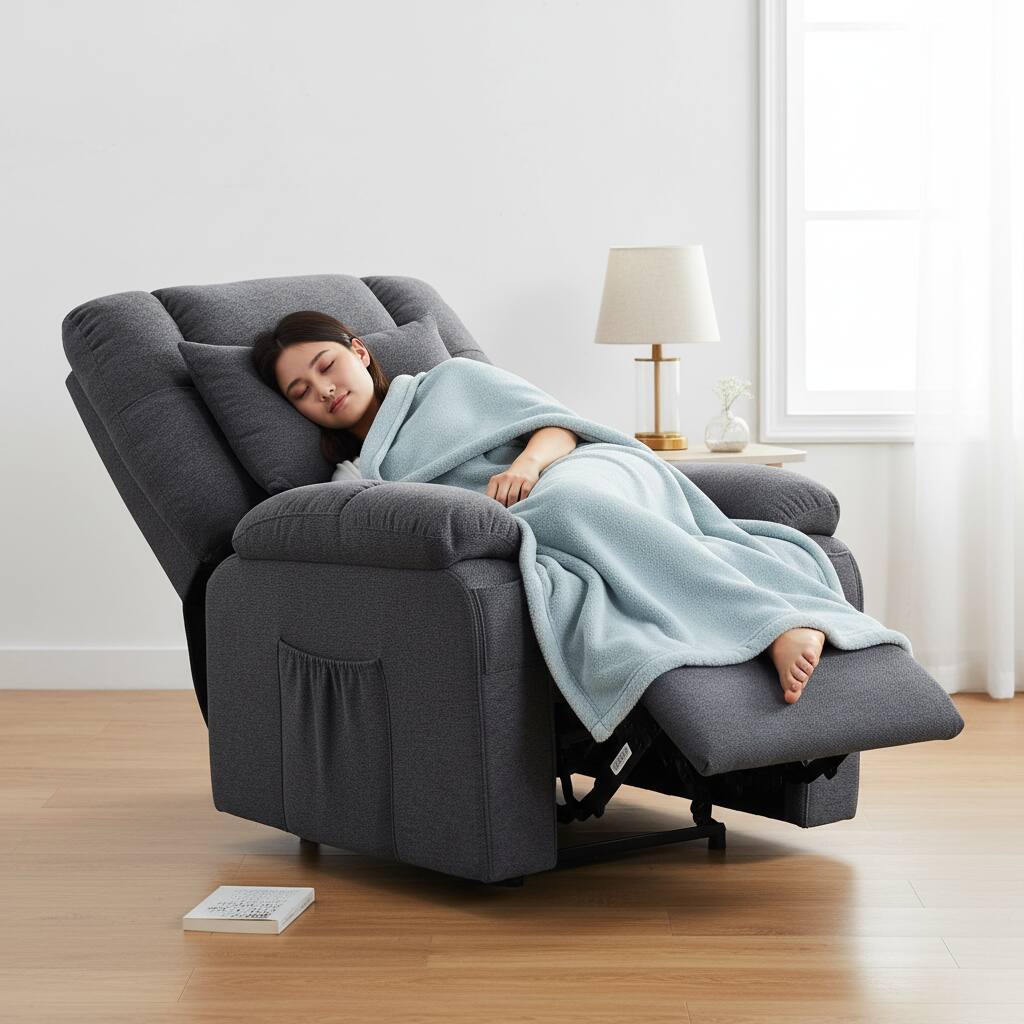 Alt View 5. AOITUN - Power Lift Recliner Chair, Recliner for Elderly with Massage and Heating, with Remote Control, Cup Holder, Side Pocket - Gray.