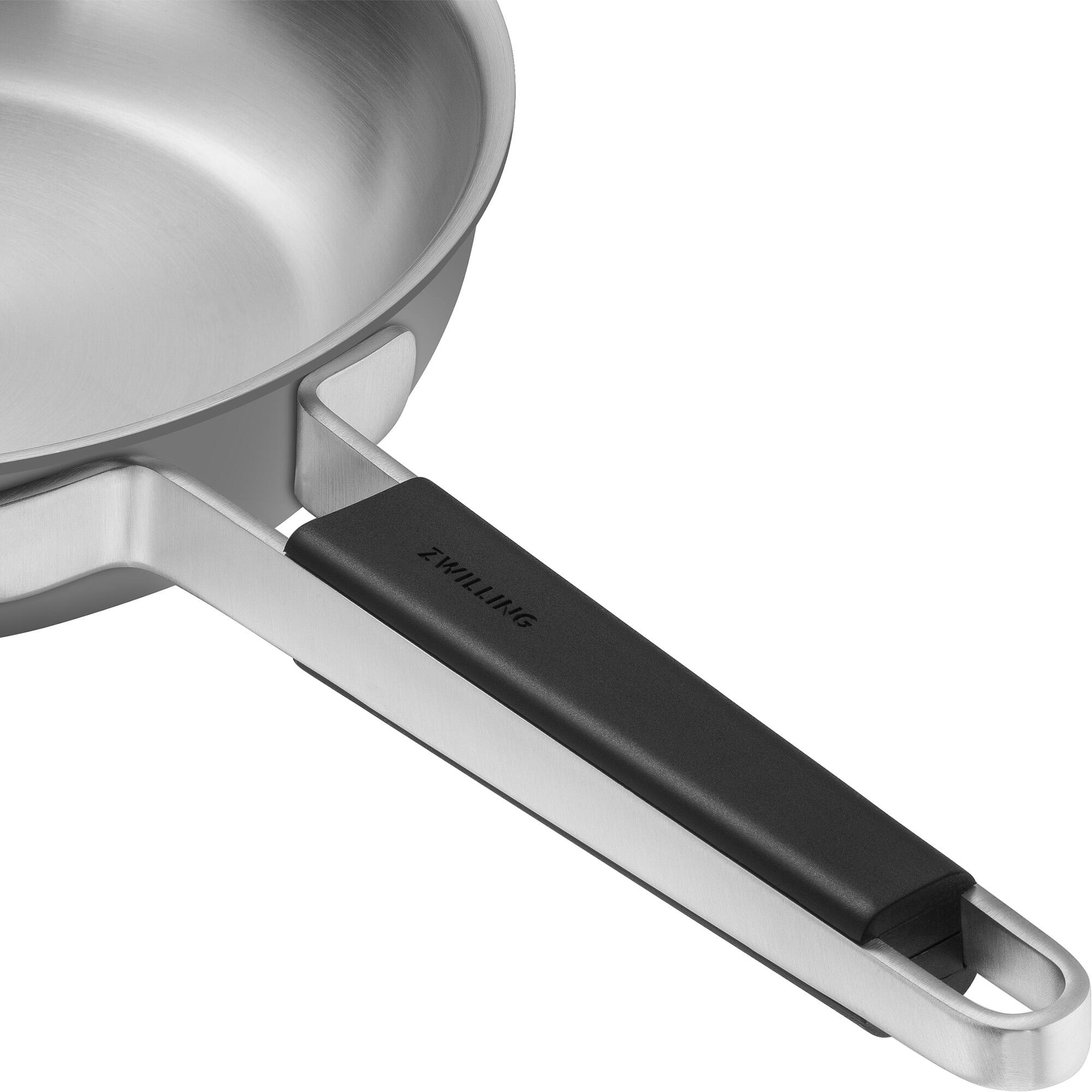 Alt View 3. ZWILLING - ZWILLING Pure 9.5-inch Stainless Steel Fry Pan, Grey - Grey.