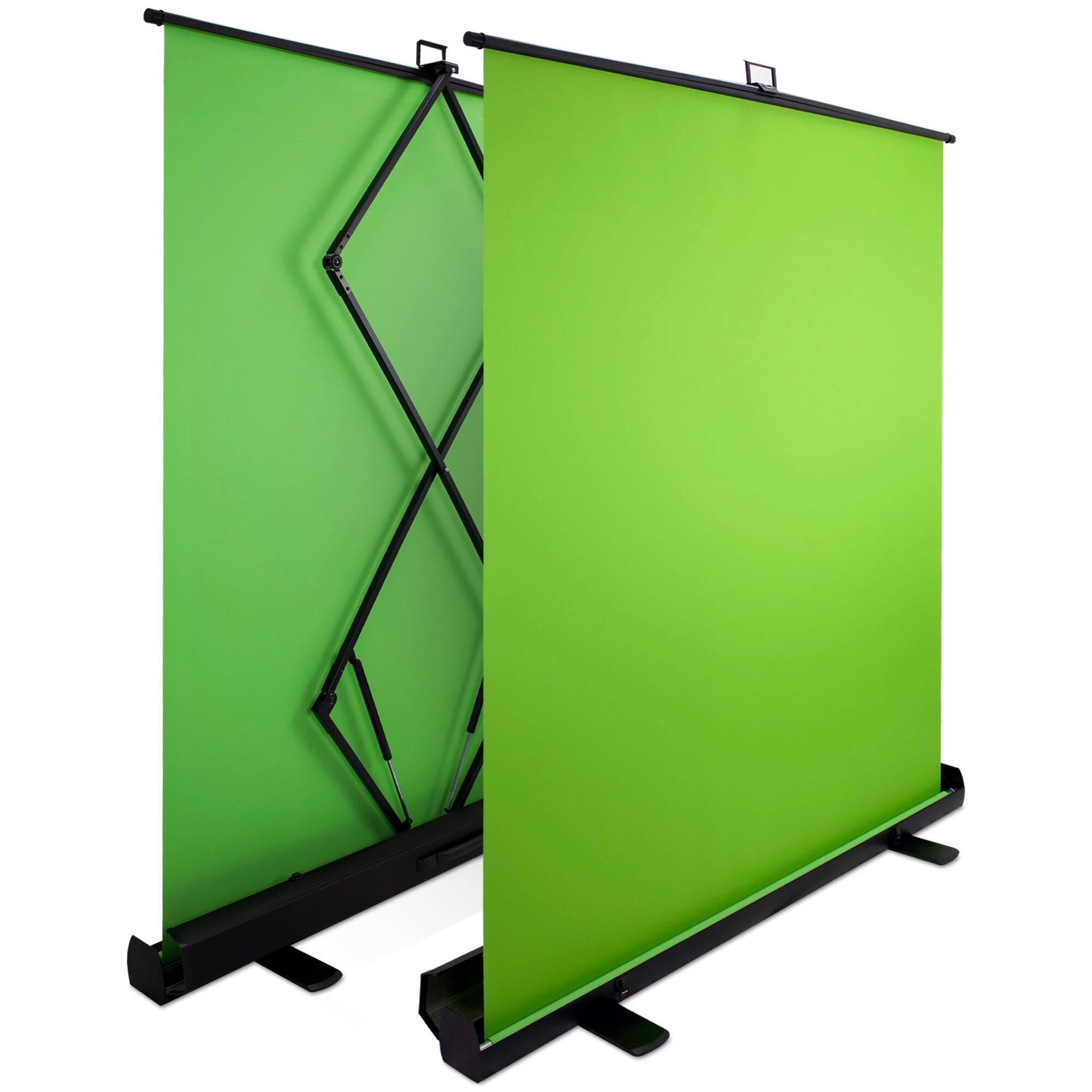Angle. KHOMO GEAR - Pull-Up Green Screen – Collapsible Chroma Key Backdrop for Photo, Streaming, and Video Production.