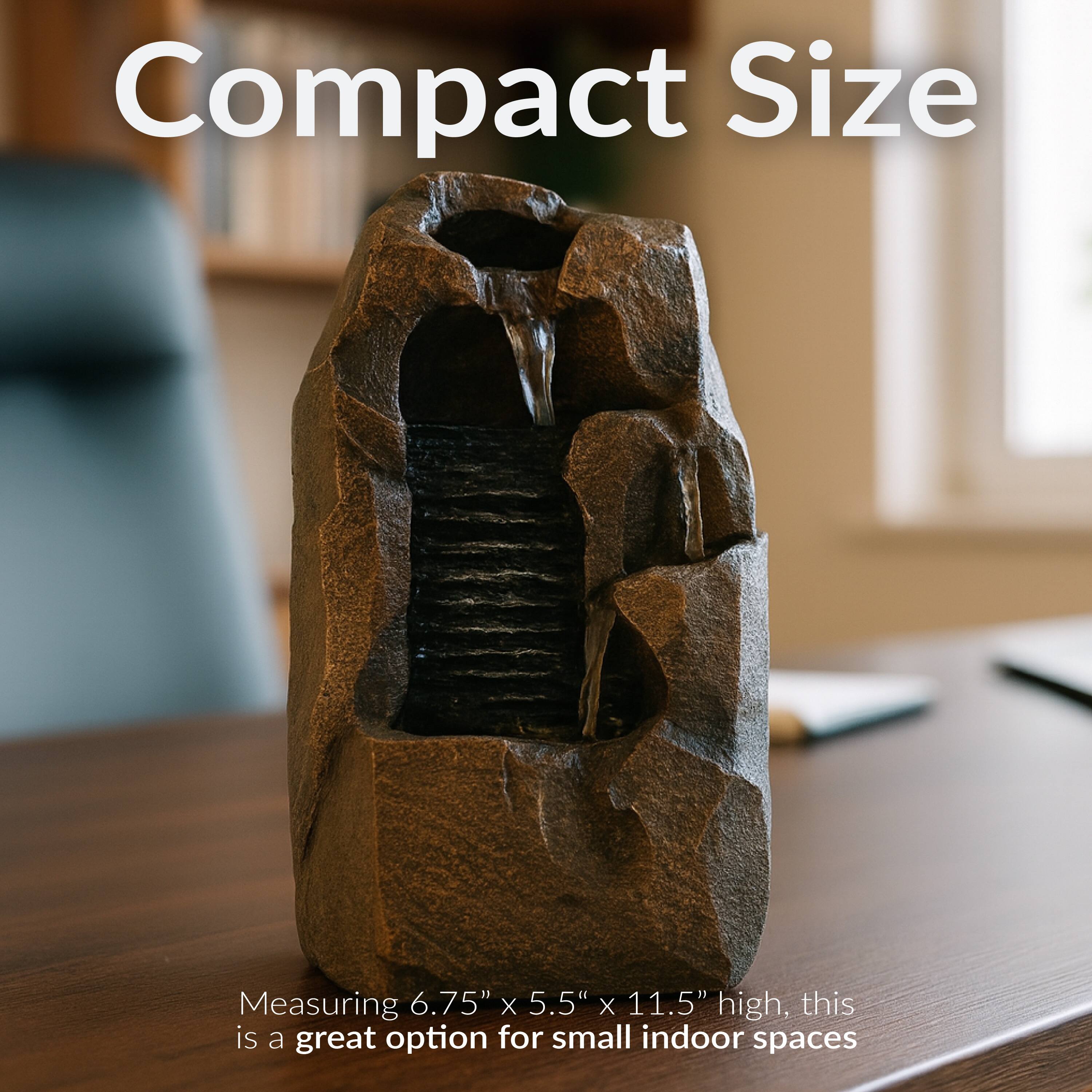 Compact Size

Measuring 6.75" x 5.5" x 11.5" high, this is a great option for small indoor spaces