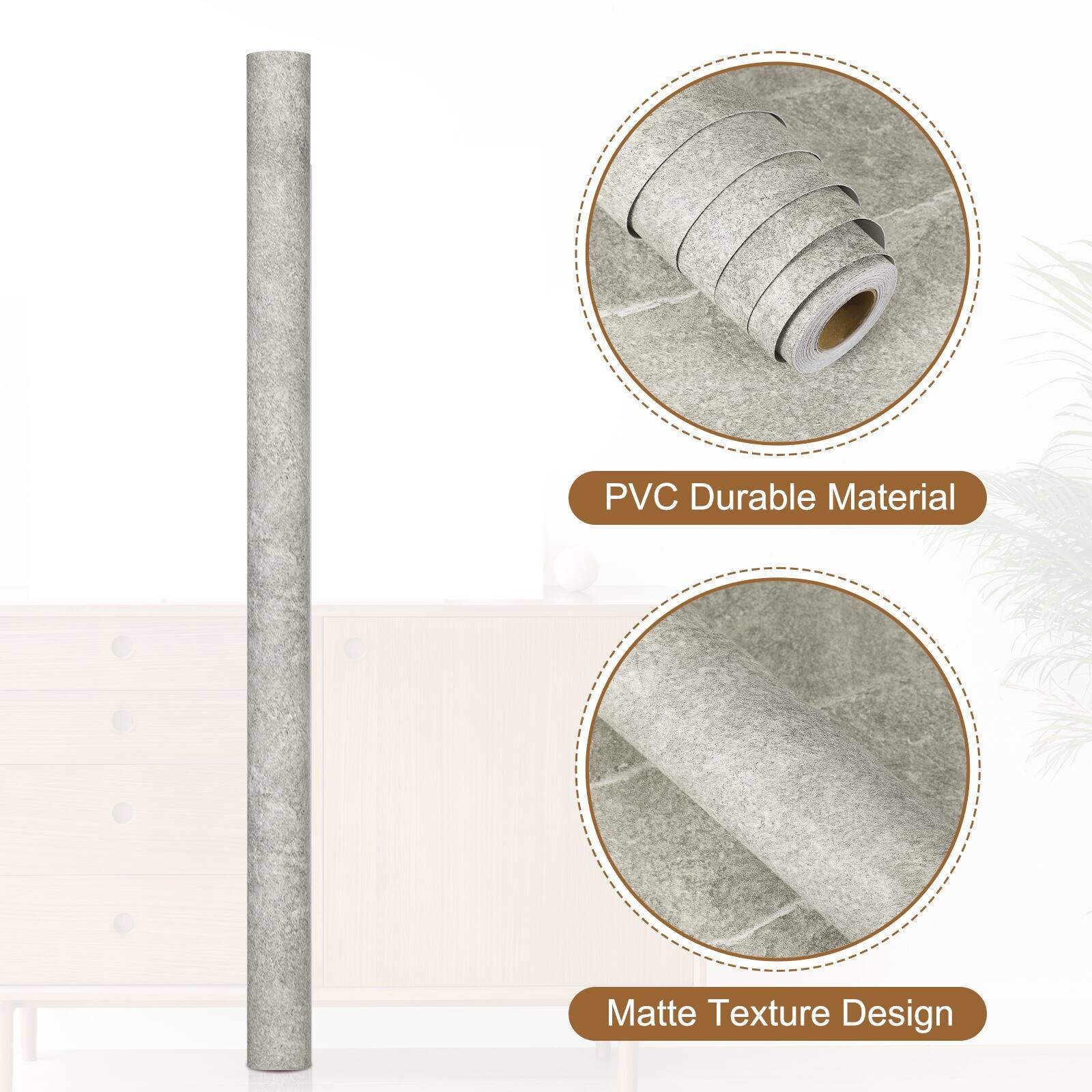 PVC Durable Material  
Matte Texture Design