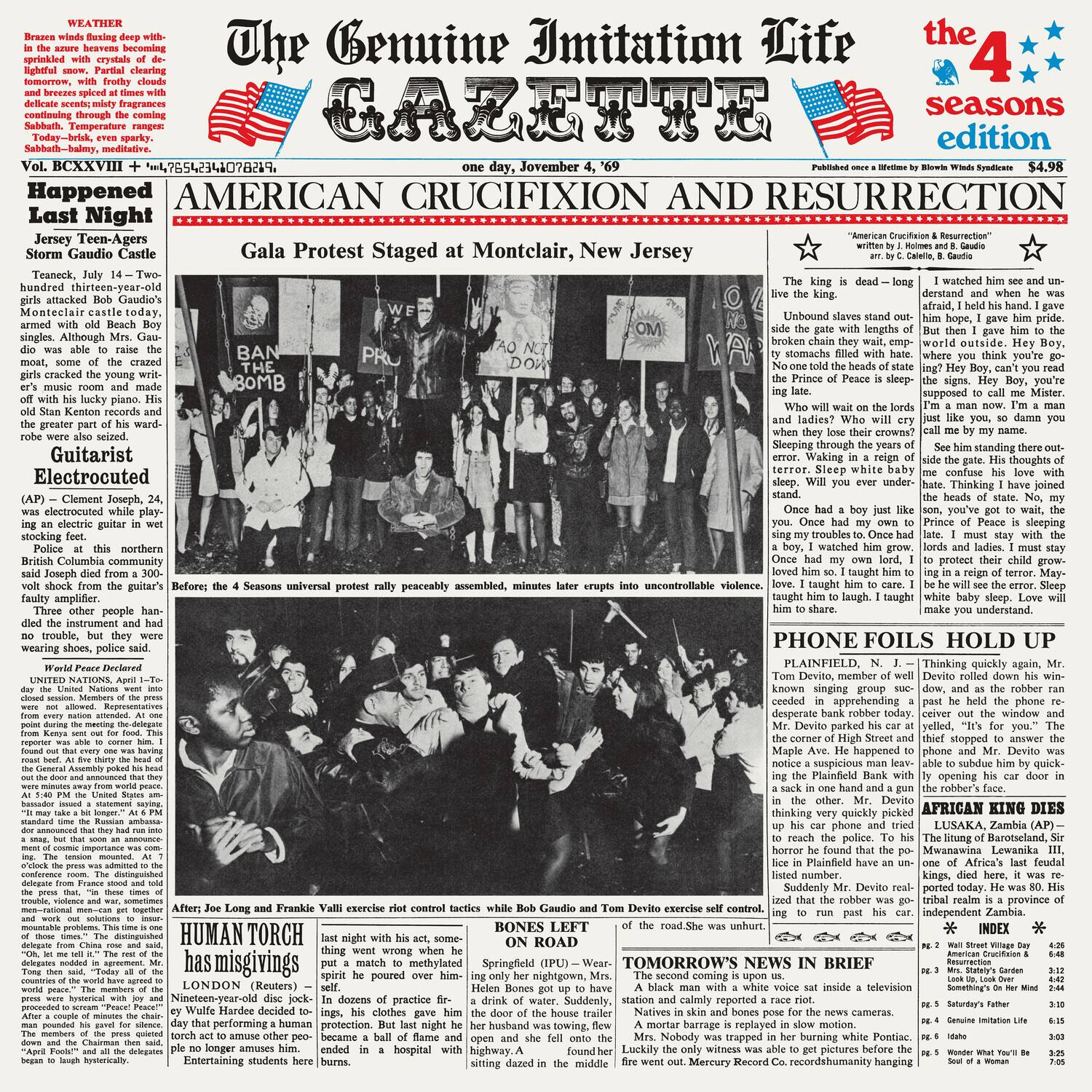 Frankie Valli & the Four Seasons - The Genuine Imitation Life Gazette   - VINYL LP