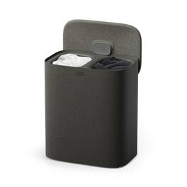 Joseph Joseph - Tota 2 Twin 90-liter Easy-Empty Laundry Separation Hamper - Forest Grey