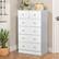 Front. Winado - Modern Wood 6 Drawer Dresser Chest of Drawer Nightstand Anti-Tipping Device Metal Handle for Bedroom Living Room Hallway - White.