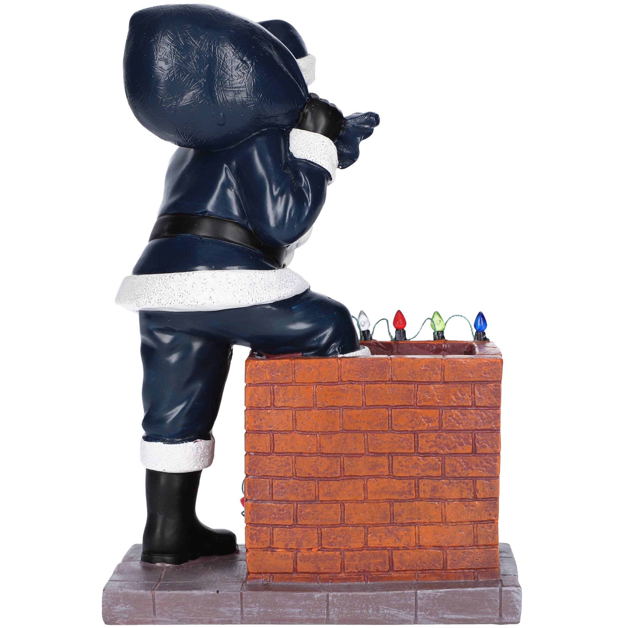 Alt View 1. The Memory Company - New York Yankees 8'' Up on the Rooftop Santa Figurine - Multicolor.