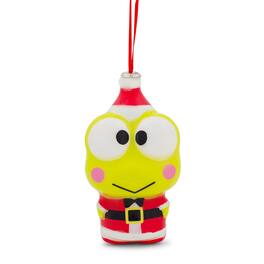 Surreal Entertainment - Sanrio Keroppi Santa 4-Inch Shatterproof Decoupage Ornament - Green