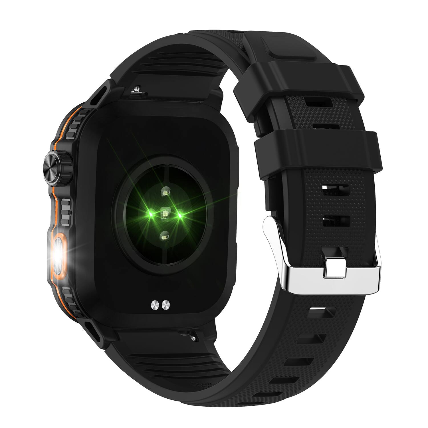 Left. Supersonic - XPLORE EDGE 2" Touch Screen, Bluetooth, Heart Rate, Blood Pressure, Blood Oxygen, Sleep, Activity, IP67 Water Resistant - Black.