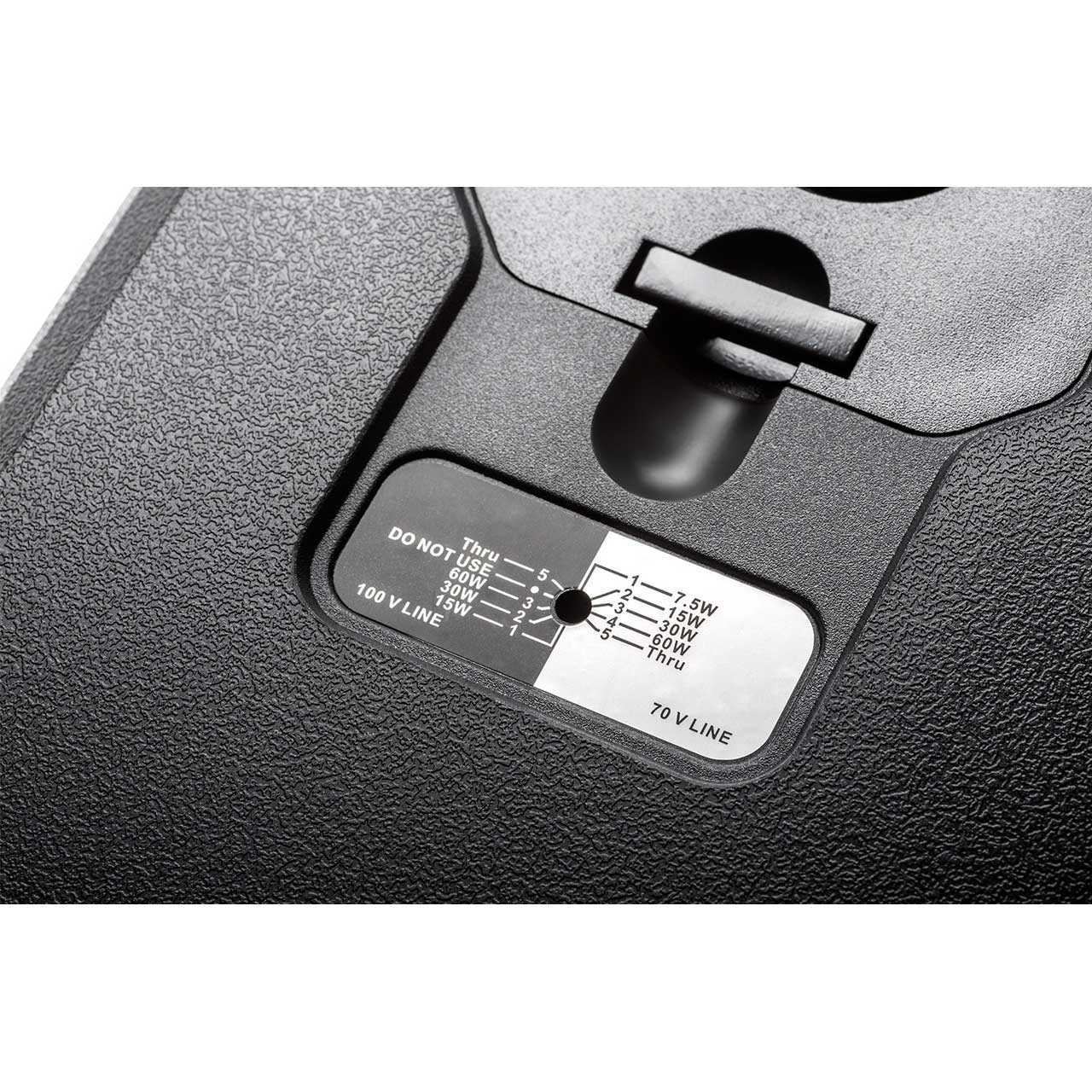 DO NOT Thru USE  
5 30W 60W 100 V LINE  
1 2 3 4 5 6 7 3 15W 7.5W $ 4 30W 60W Thru 70 V LINE