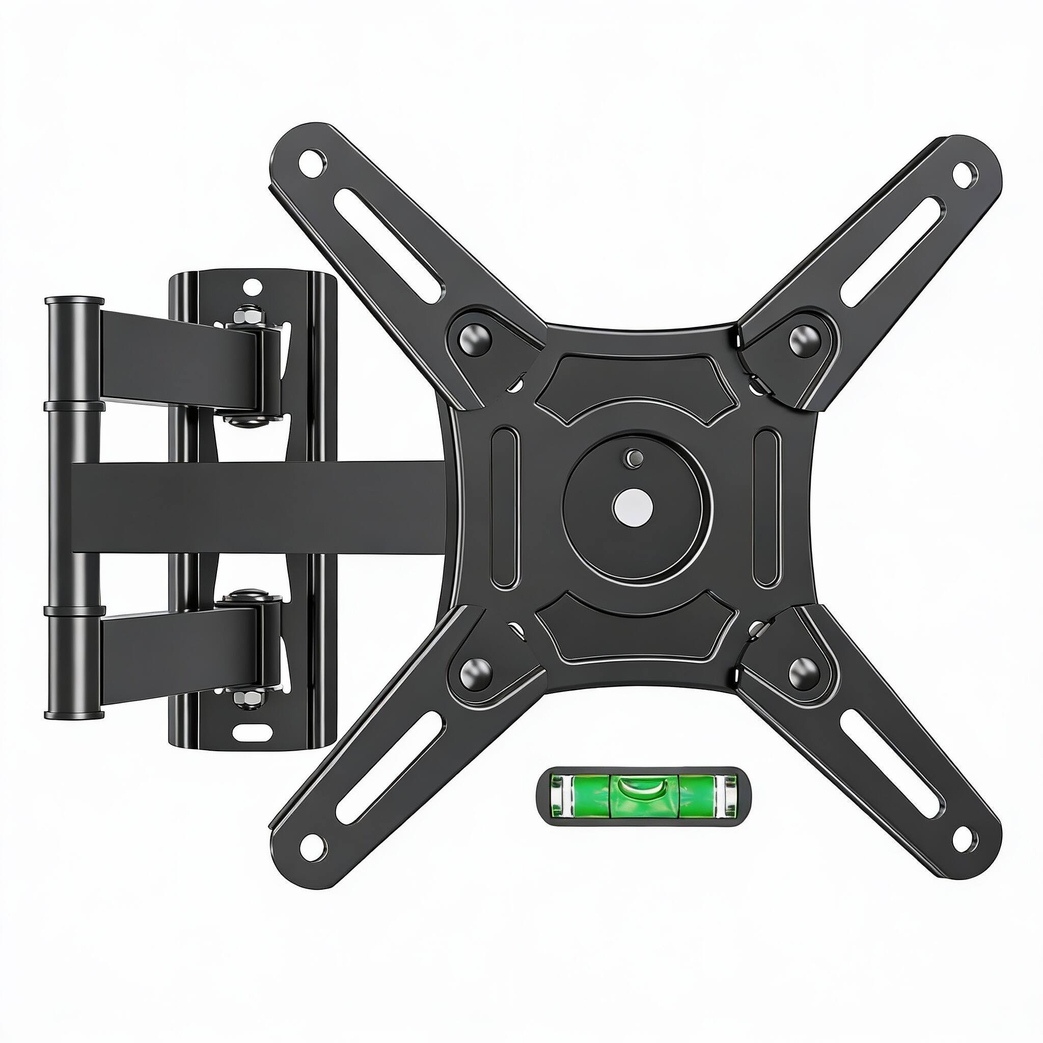 Front. Frangdom - UL 3-Arm Full Motion Wall Mount 14-42" 200x200 VESA 44 lbs 14.8" Extension - BLACK 3 Arms: 14.8".