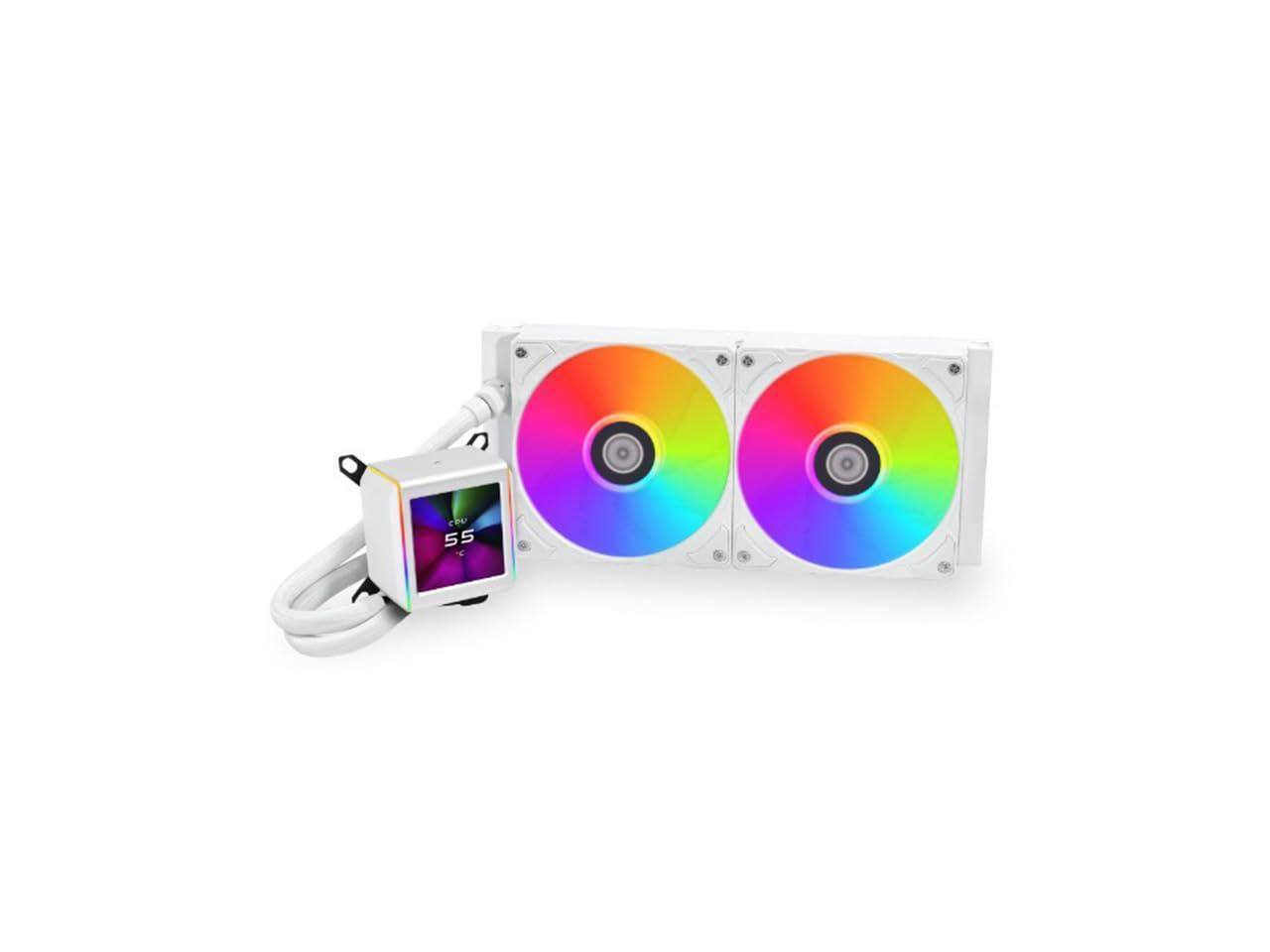 Alt View 6. Lian Li - LIAN LI Galahad II LCD 280 White Liquid Cooler - GA2ALCD28W - White.