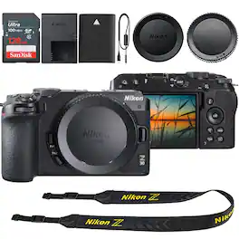 Nikon - Z 30 Mirrorless Camera Body and Sandisk Ultra 128GB SDXC UHS I Memory Card- International Version - Black