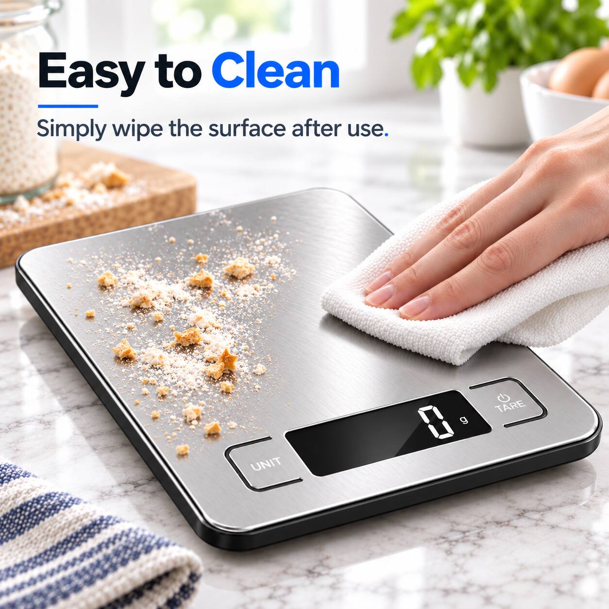 Easy to Clean  
Simply wipe the surface after use.