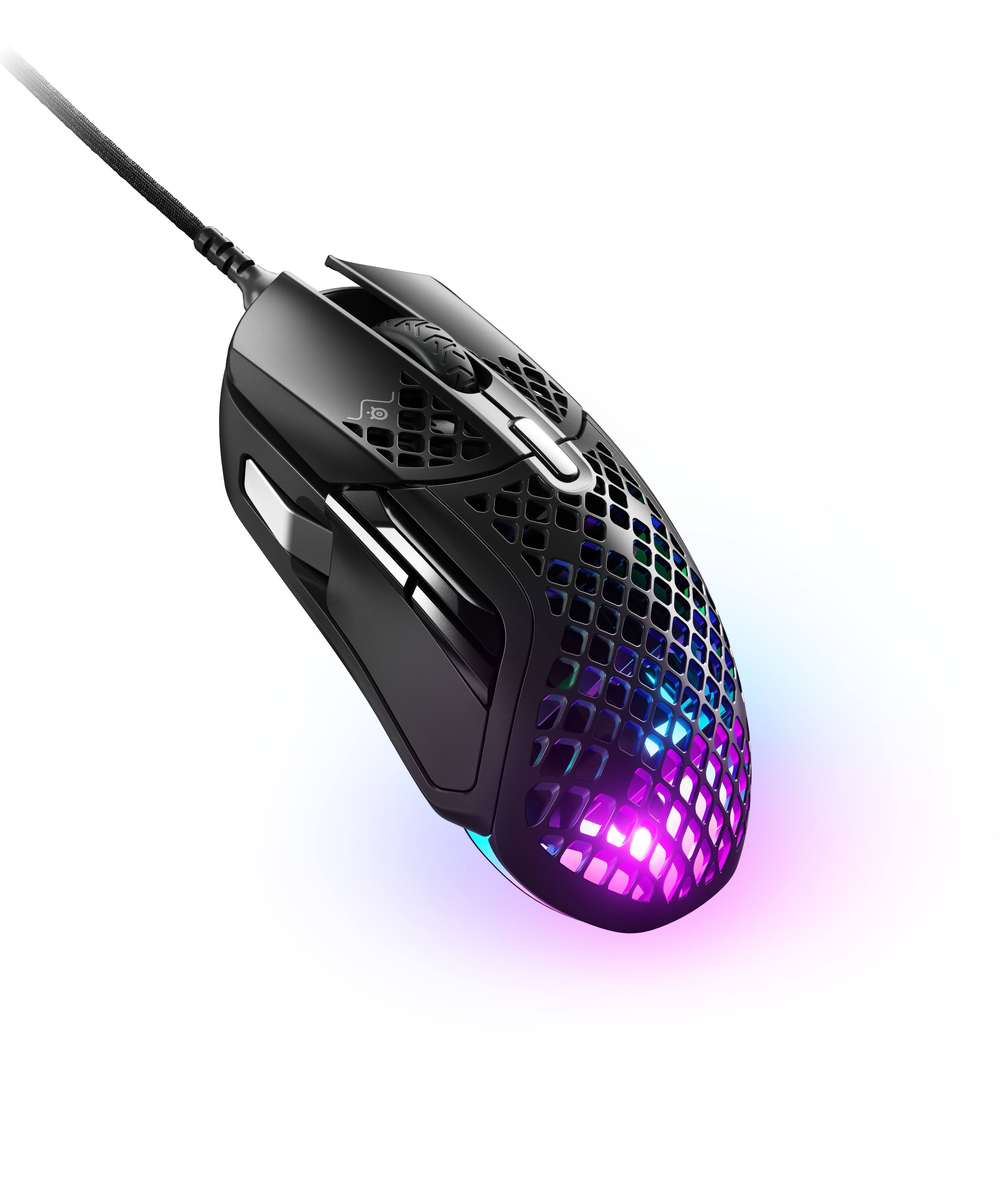 Alt View 15. SteelSeries - Aerox 5 Ultra Lightweight Honeycomb Water Resistant Wired RGB Optical Gaming Mouse With 9 Programmable Buttons - Black.
