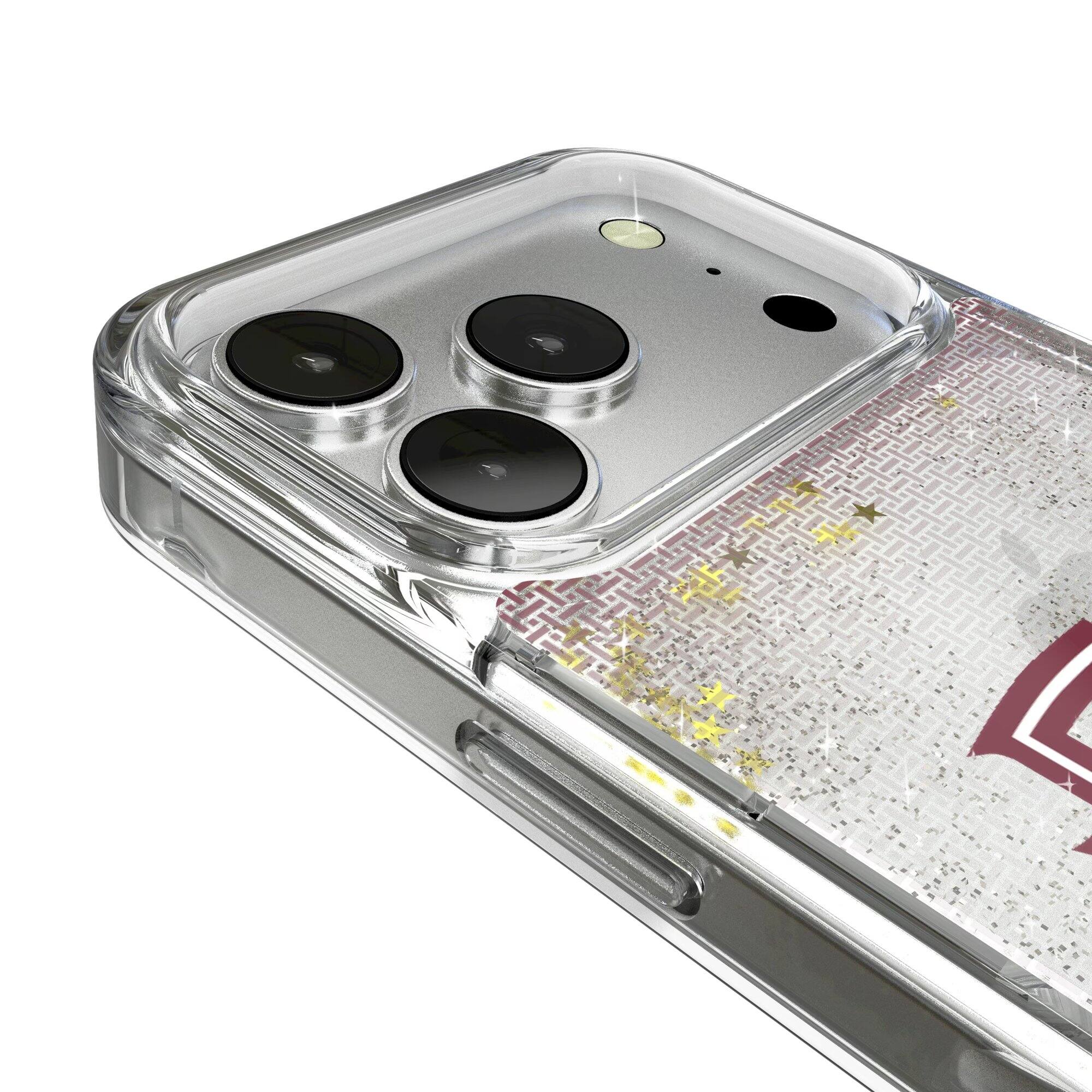 Alt View 2. Keyscaper - Florida State Seminoles Linen Logo iPhone Glitter Case - 16 Pro Max - Multicolor.