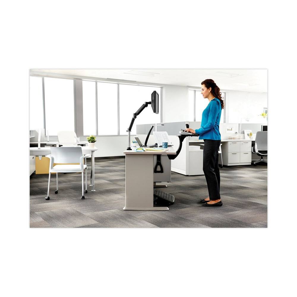 Back. 3M - AKT180LE Highly Adjustable Platform Sit/Stand Easy Adjust Keyboard Tray - Black - Black.