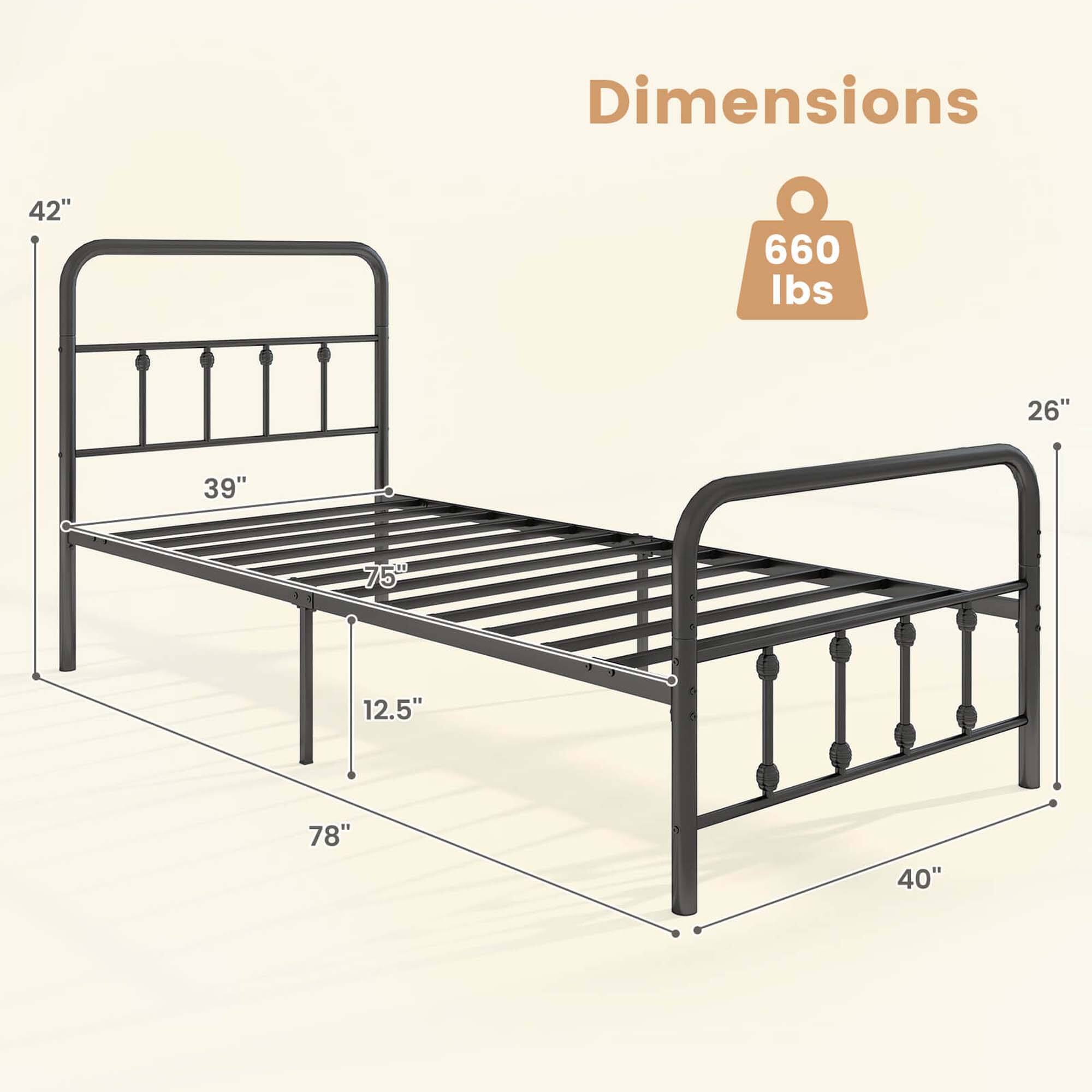 Dimensions: 42" x 660 lbs x 26" x 39" x 75" x 12.5" x 78" x 40".