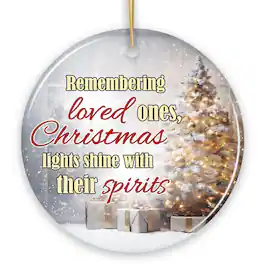 OrnamentallyYou - Remembering Loved Ones on Christmas Ornament Winter Elegance Gift - Multi-colored
