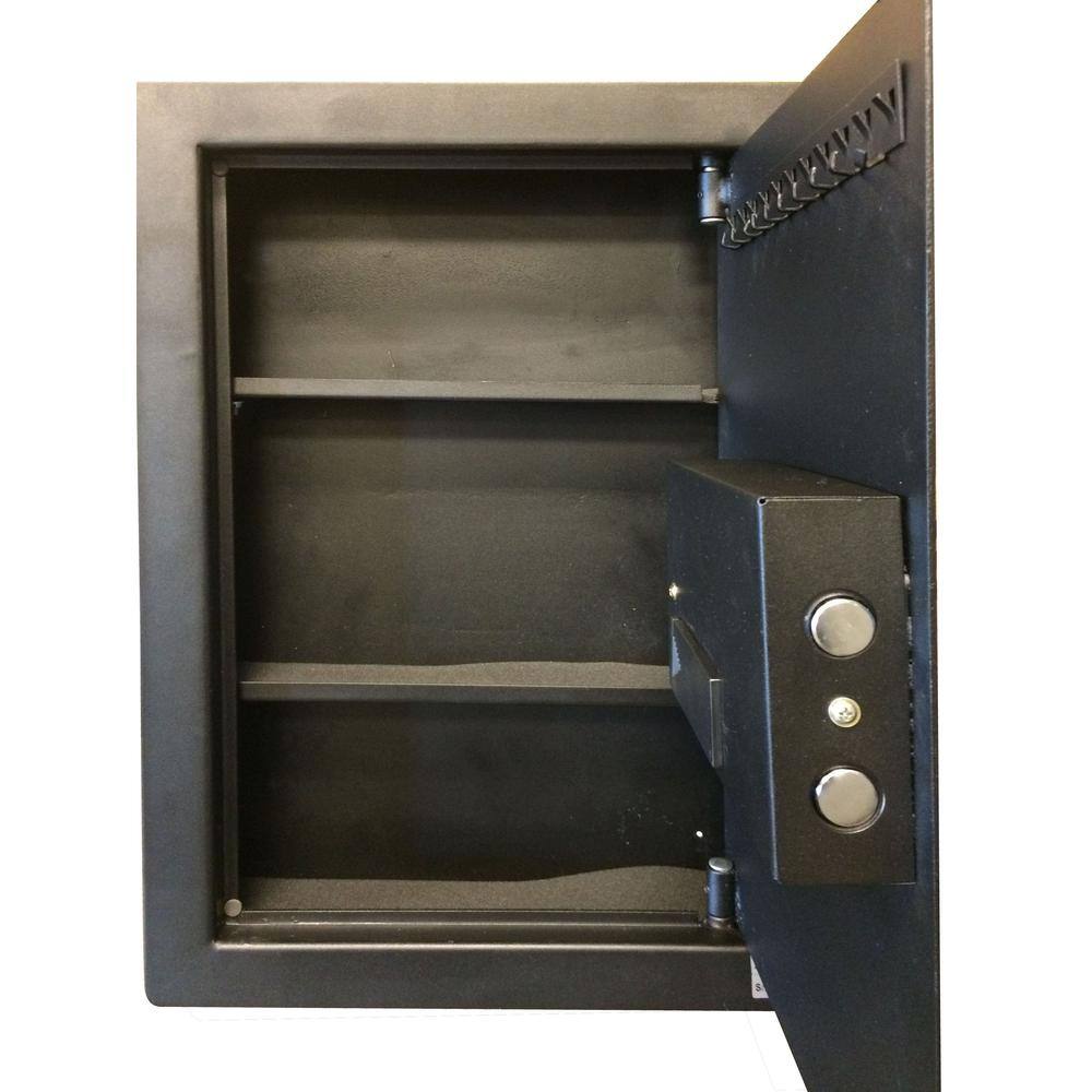 Back. Sportsman Pro-Series - Wall Safe with Electronic Lock - Black - Black.