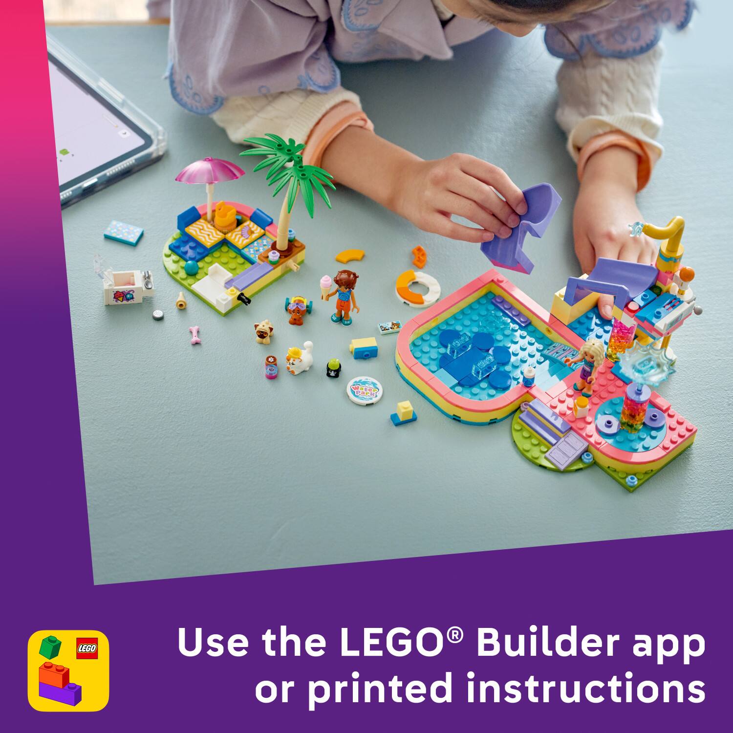 Use the LEGO® Builder app or printed instructions
