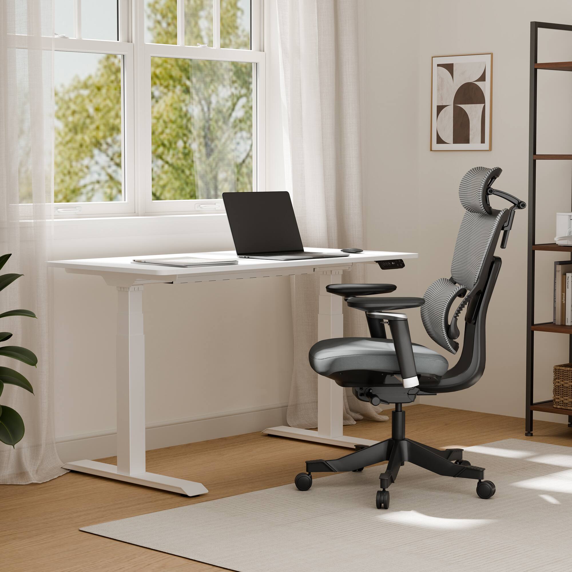 Angle. FlexiSpot - C7 Max Series Premium Ergonomic Foam Seat Office Chair - Gray.