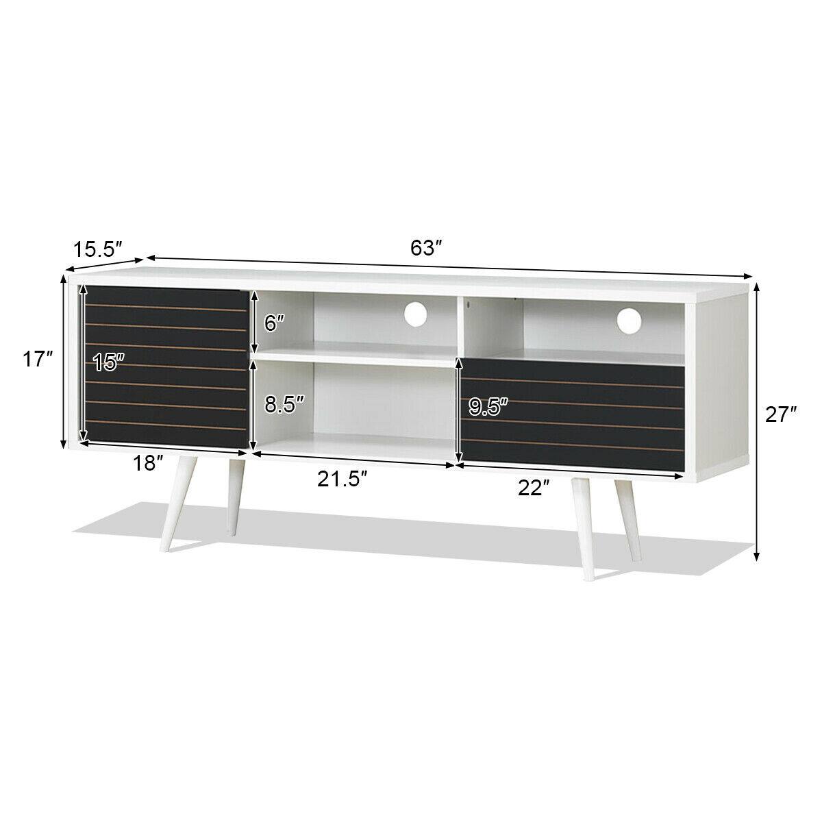 Width: 22", Depth: 18", Height: 27", Shelf 1: 15.5", Shelf 2: 15", Shelf 3: 9.5", Shelf 4: 6", Shelf 5: 8.5", Length: 63"