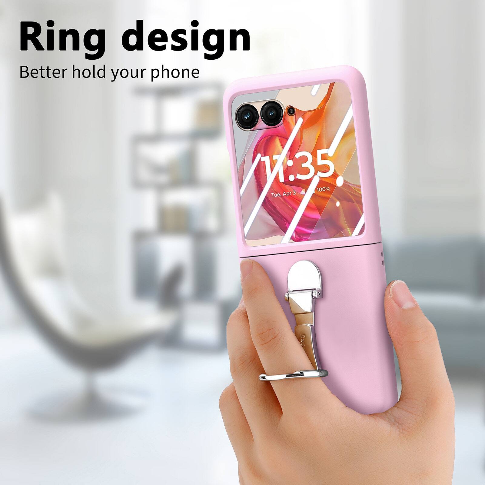 Ring design  
Better hold your phone  

11:35  
Tue, Apr 3  
100%