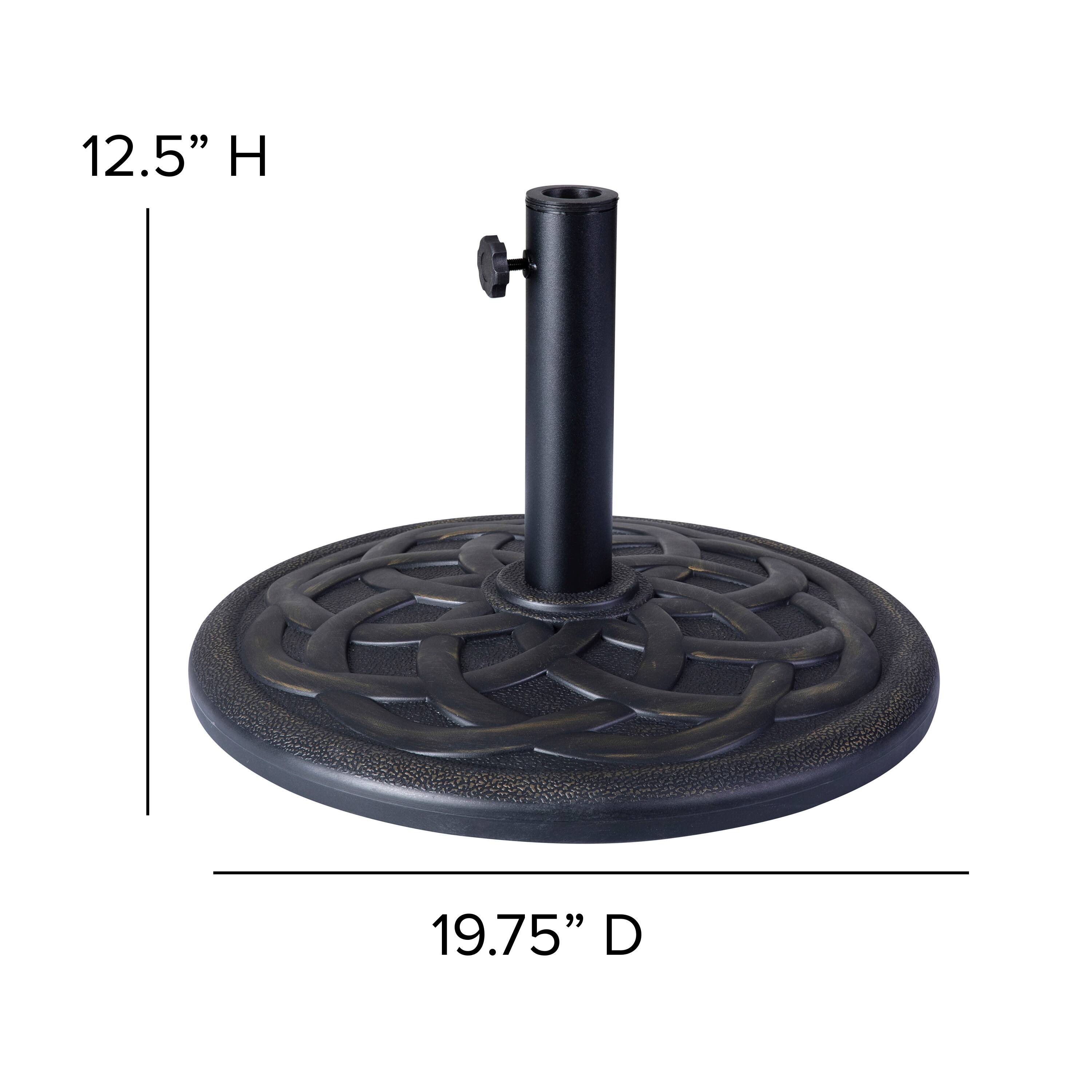 12.5" H  
19.75" D