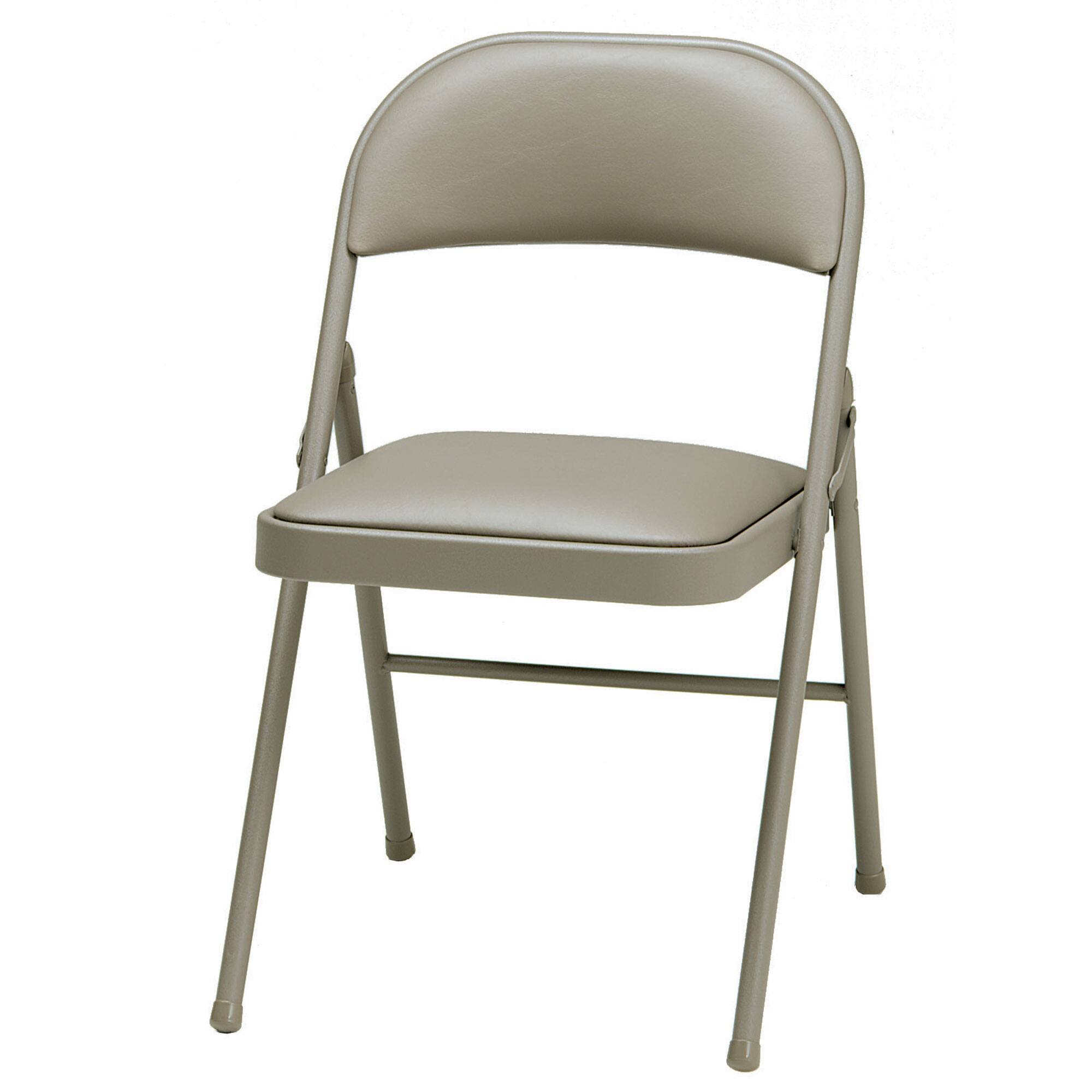 Alt View 1. MECO - MECO Sudden Comfort Deluxe Chicory Lace Vinyl Padded Folding Chair, (Set of 4) - Chicory Lace.