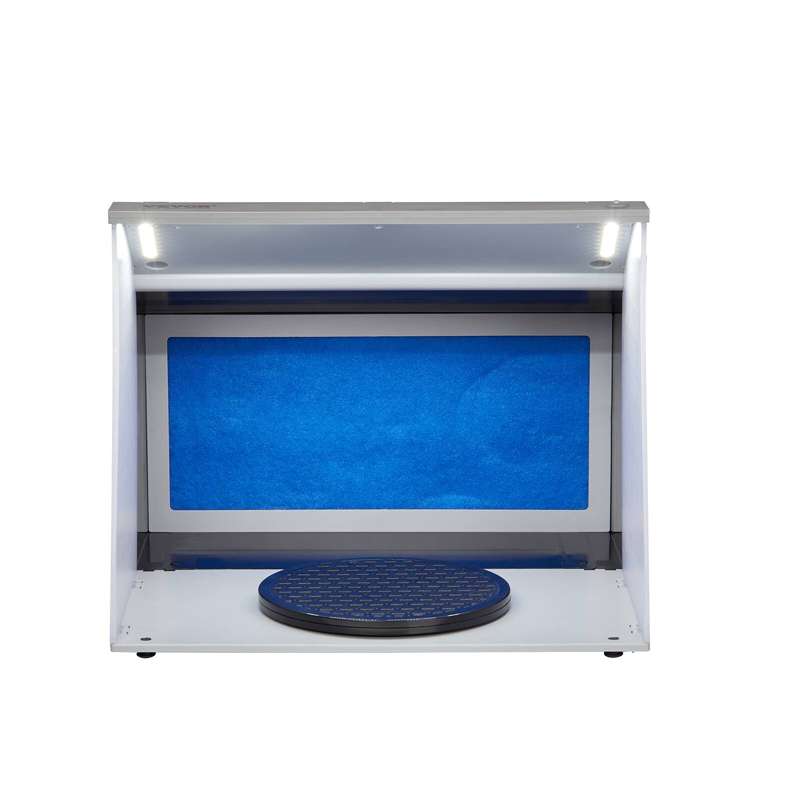 Alt View 5. VEVOR - Airbrush Spray Booth, Portable Hobby Airbrush Paint Spray Booth Kit with 4 LED Light, Powerful Dual Exhaust Fans - White.