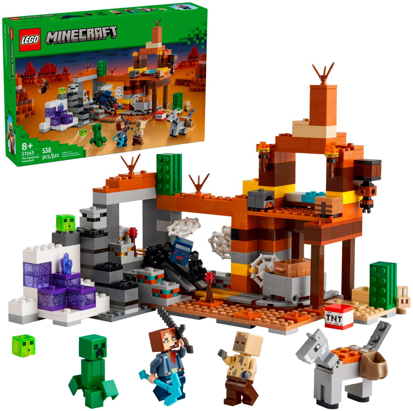 LEGO - Minecraft The Badlands Mineshaft Video Game Toy 21263 - Front_Zoom