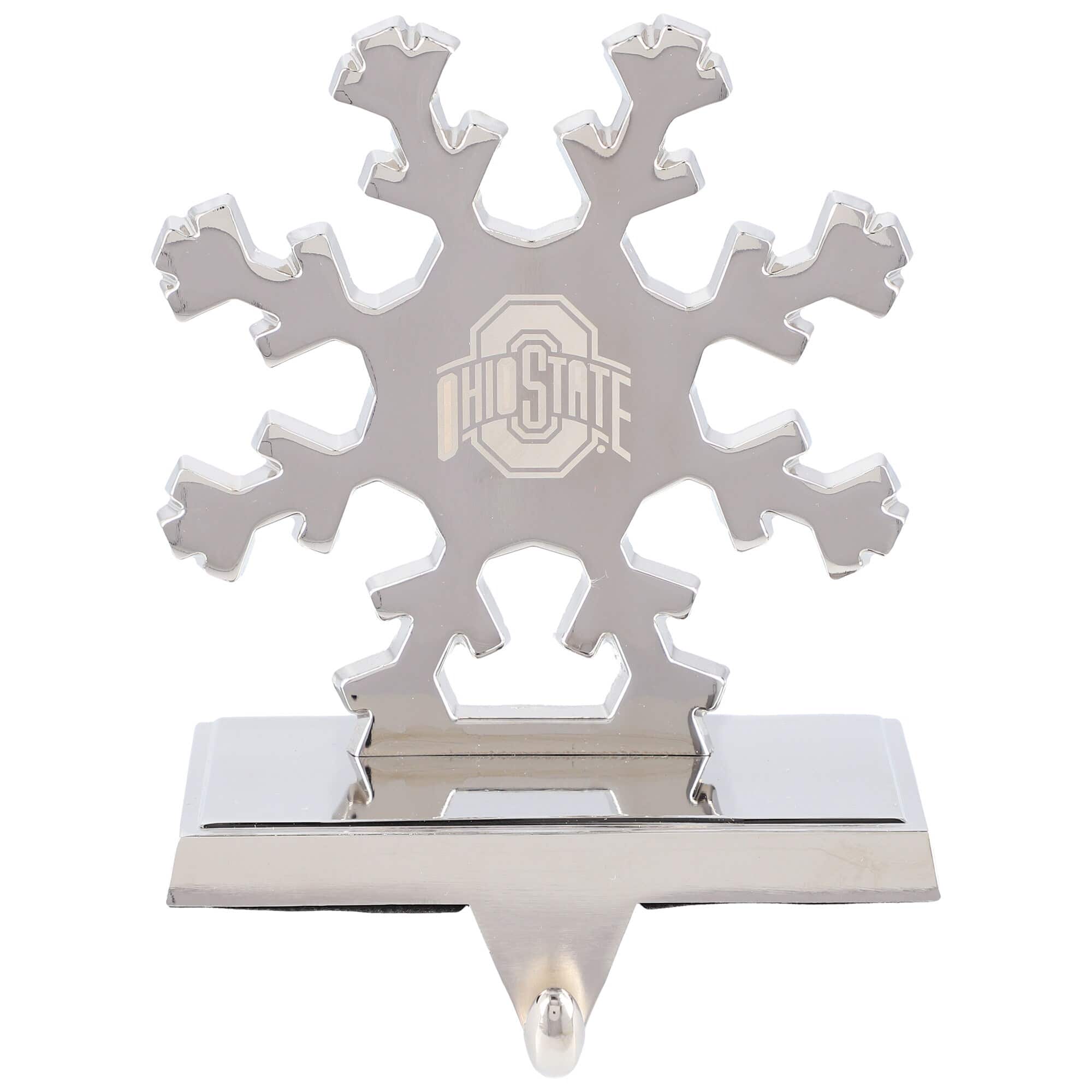 The Memory Company - Ohio State Buckeyes Snowflake Stocking Holder - Multicolor