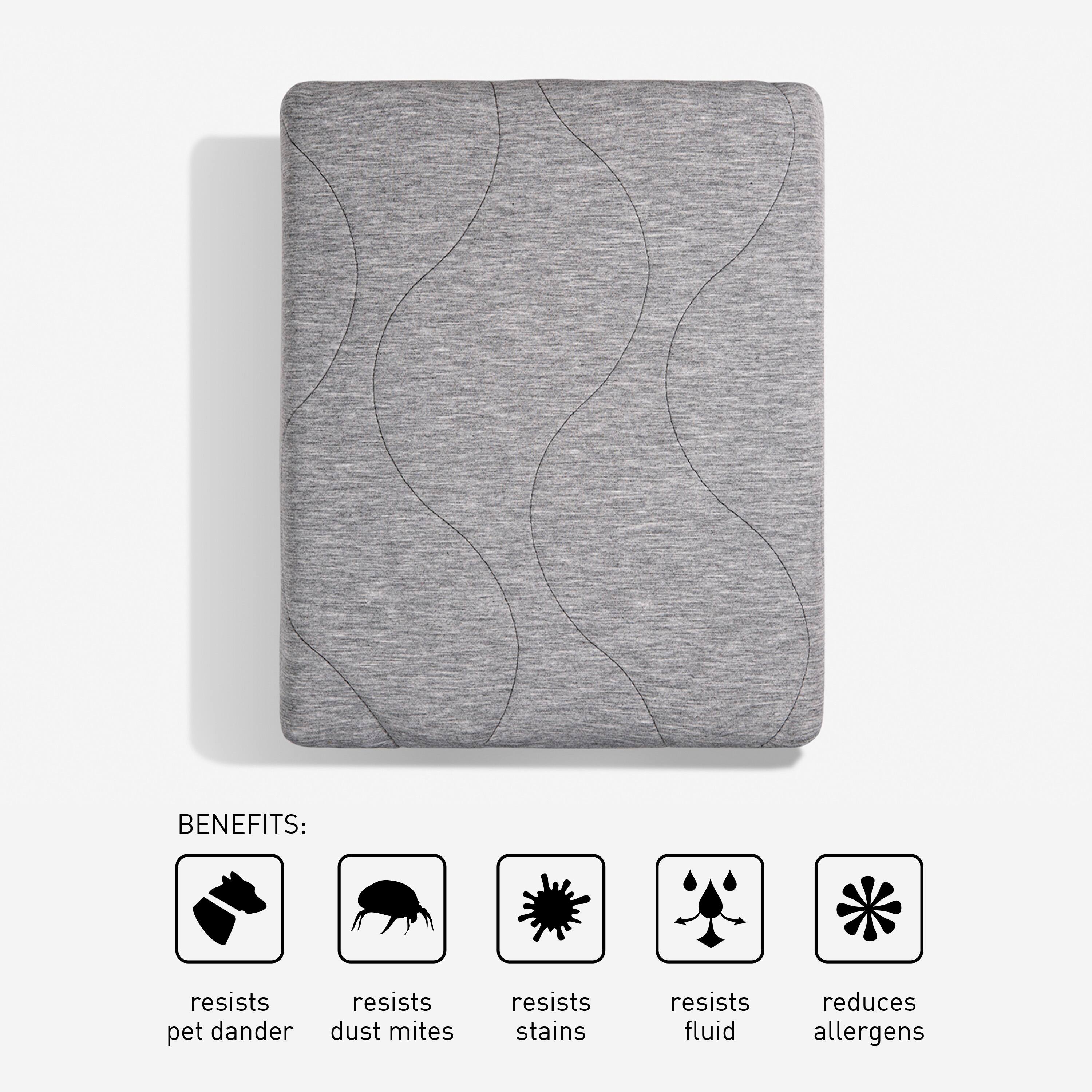 Angle. Bedgear - Air-X® Mattress Protector- Full - Grey.