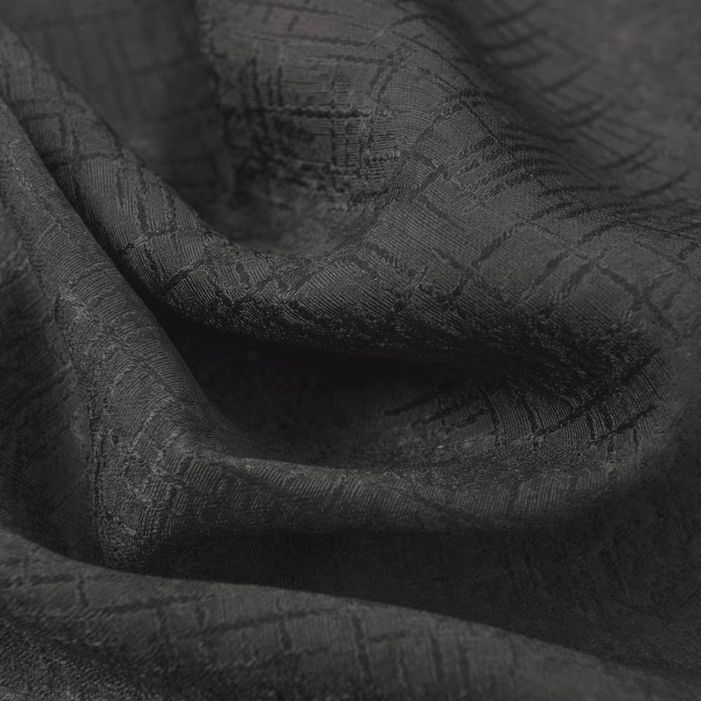Left. Olivia Gray - Olivia Gray Lynx Matte Embossed Blackout Grommet Panel - 52"x95" Black - black.