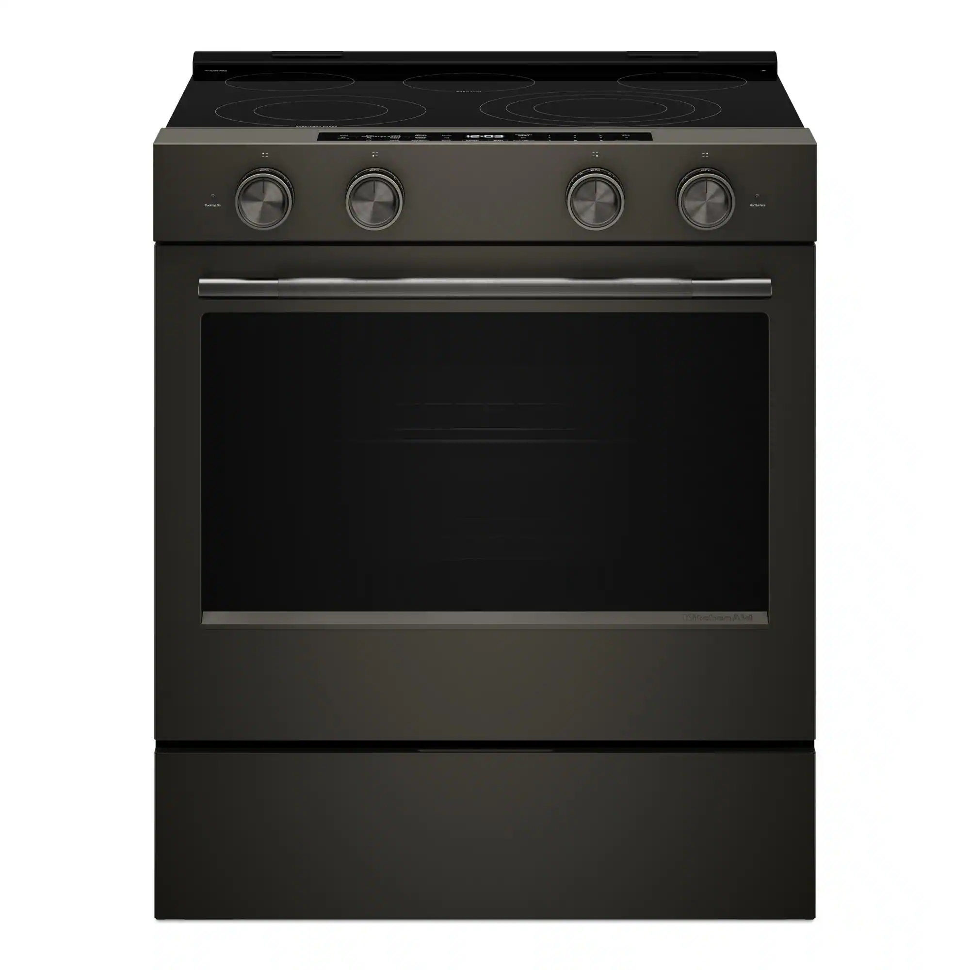 KitchenAid - 5.3 Cu. Ft. Smart Slide-In Electric Range with Two Even-Heat Hyper Elements and Convection Cooking Modes - Black Ore