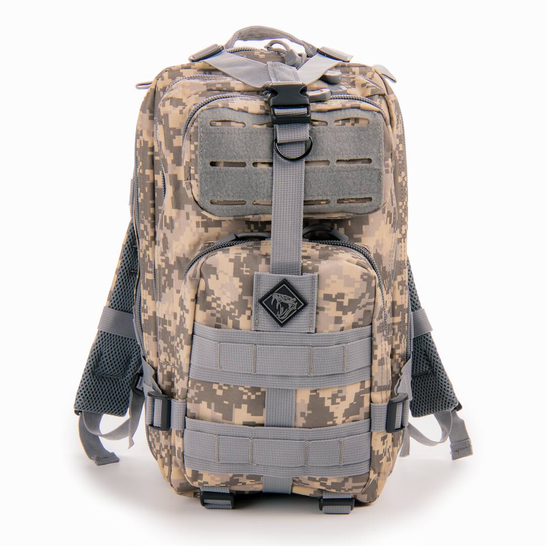 Front. Rattlesnake Tactical - Rattlesnake Tactical Medium Backpack with Pistol Rentention System, ACU - ACU.