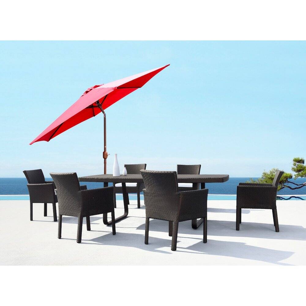 Alt View 1. Panama Jack Outdoor - Panama Jack Red 9 Ft Alum Patio Umbrella W/Crank - Red.