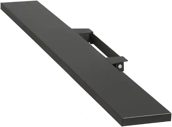Front. WALL - Soundbar Shelf for TV Stand Model V4, Large Size, Width 46.5" - Satin Black.