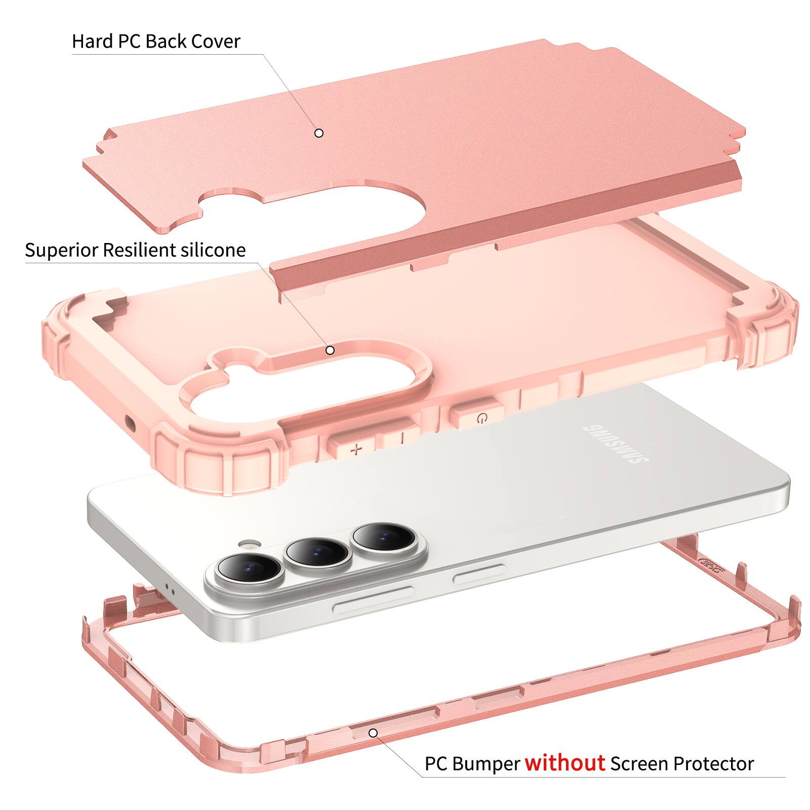 Hard PC Back Cover Superior Resilient Silicone SAMSUNG dio PC Bumper without Screen Protector