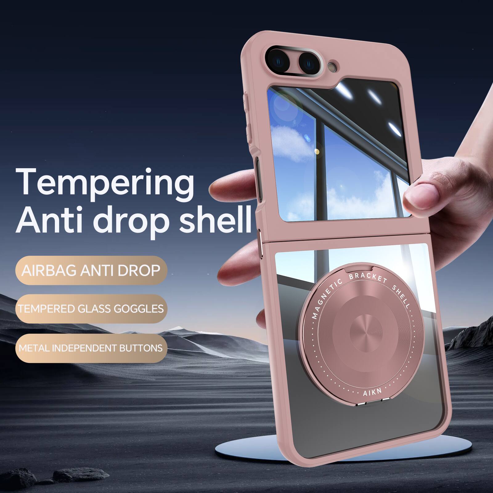 Tempering Anti drop shell  
AIRBAG ANTI DROP  
TEMPERED GLASS GOGGLES  
METAL INDEPENDENT BUTTONS  
MAGNETIC SHELL  
AIKN