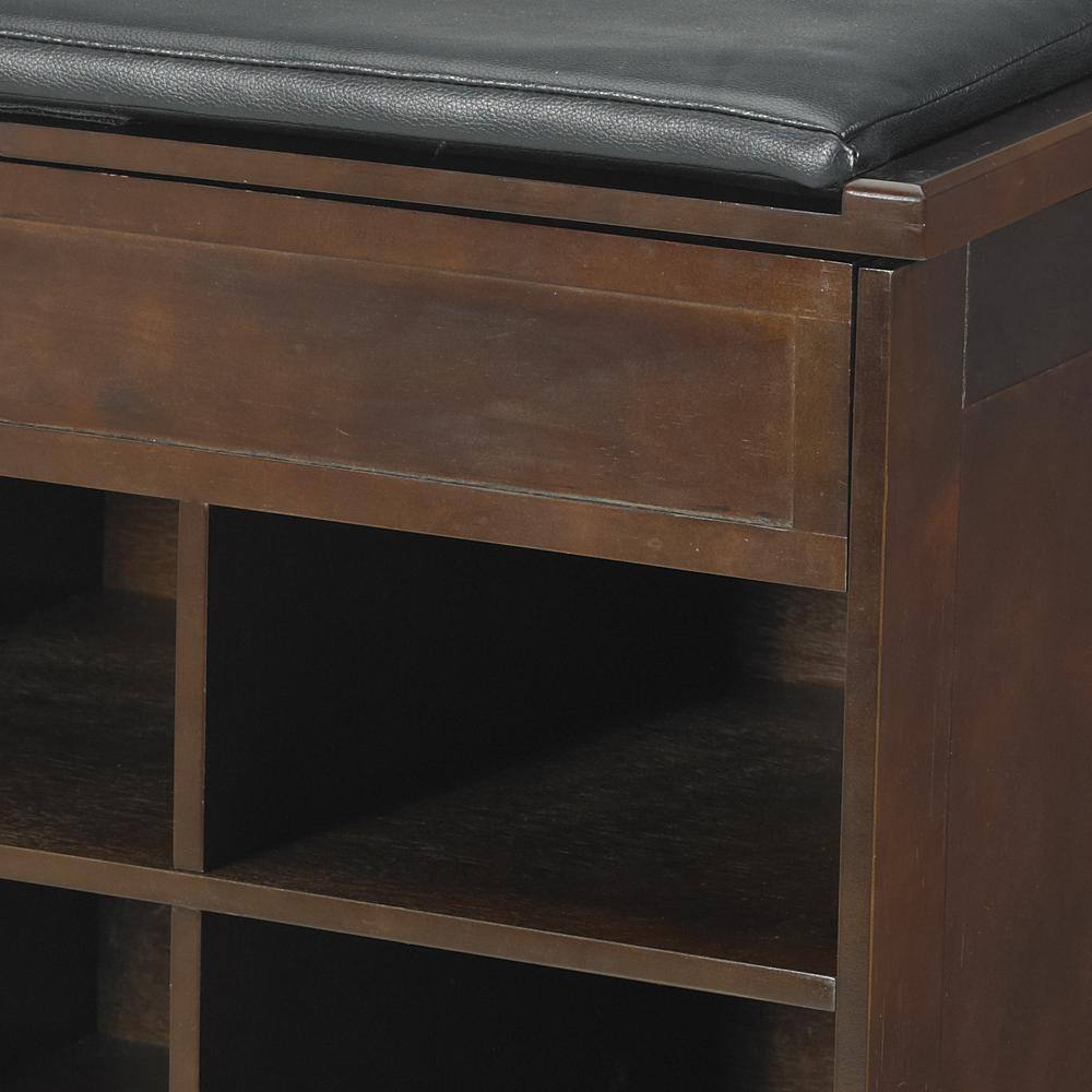 Alt View 4. Northbeam - Wooden Shoe Bench - Brown.