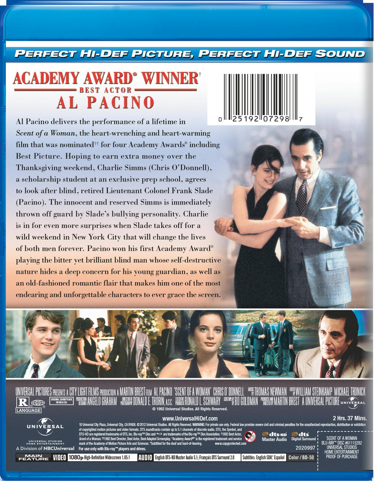 Angle. Scent of a Woman [Blu-ray].