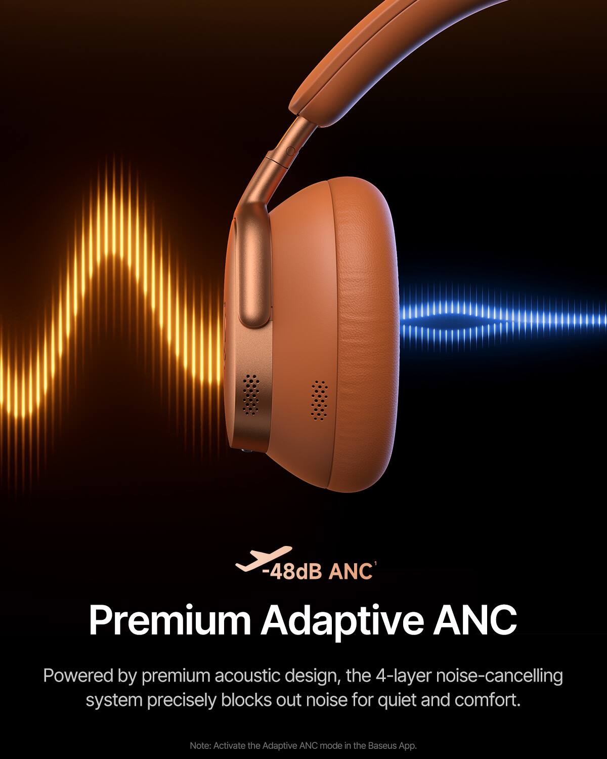 Baseus Inspire XH1 Adaptive Noise Cancelling Headphones, Sound by