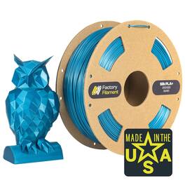 Factory Filament - 1.75mm PLA 3D Printer Filament, 1 KG Spool, Dimensional Accuracy +/- 0.02 mm, 3D Printing Filament - Silk Blue