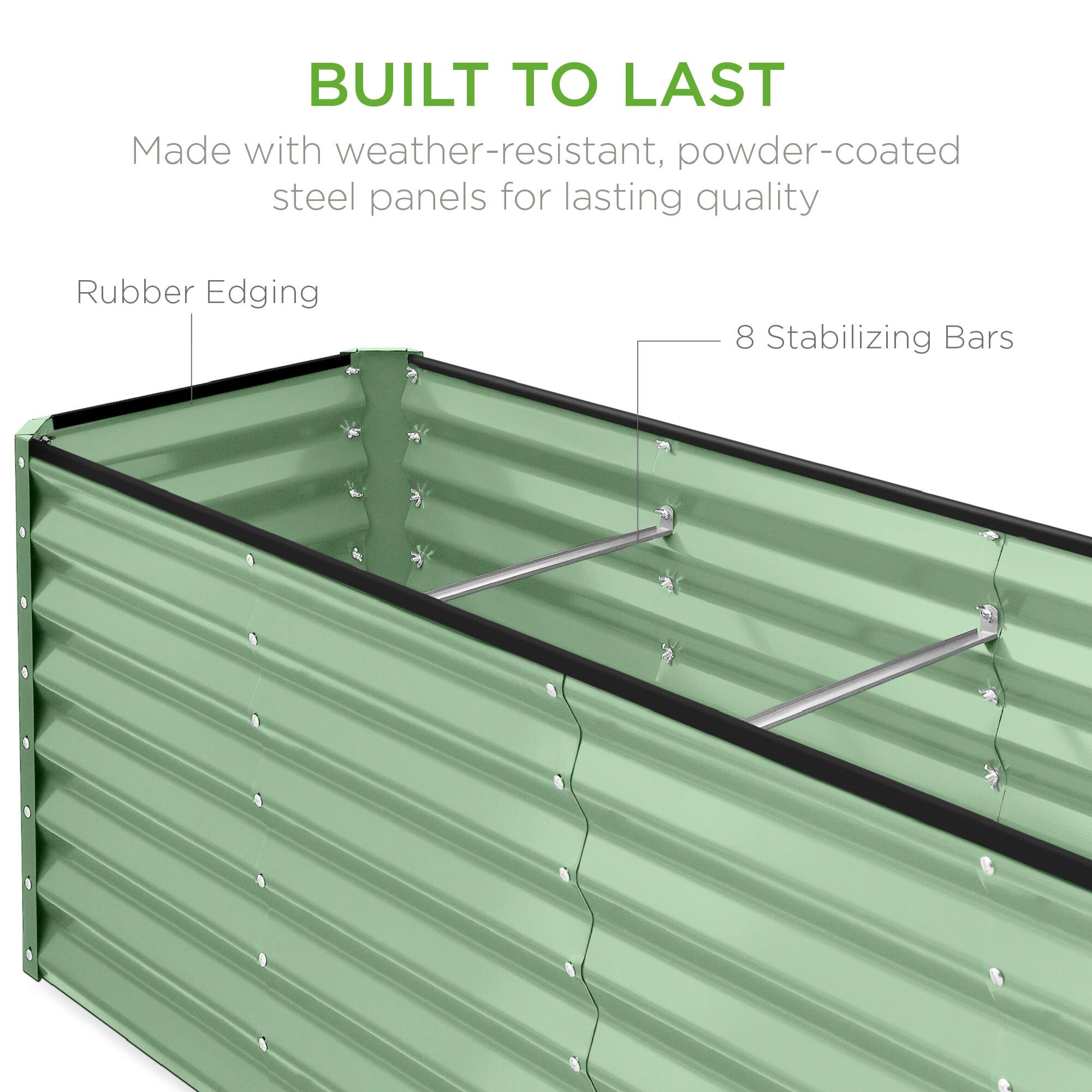 BUILT TO LAST

Made with weather-resistant, powder-coated steel panels for lasting quality

Rubber Edging

8 Stabilizing Bars