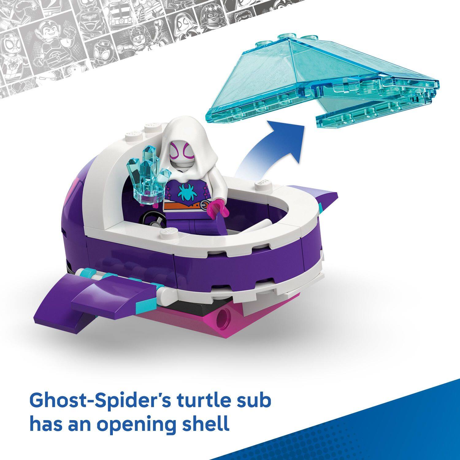 Ghost-Spider's turtle sub has an opening shell