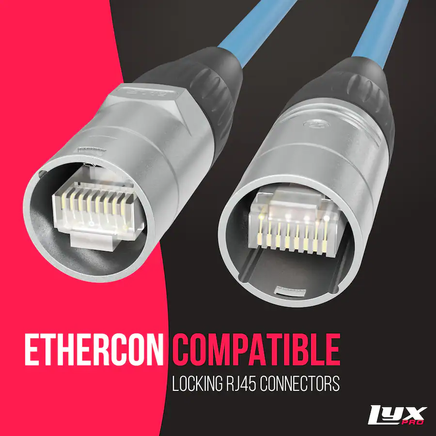 Lyxpro Shielded Cat6 Cable, RJ45 Ethercon Cable Male to Male, 15 feet ...